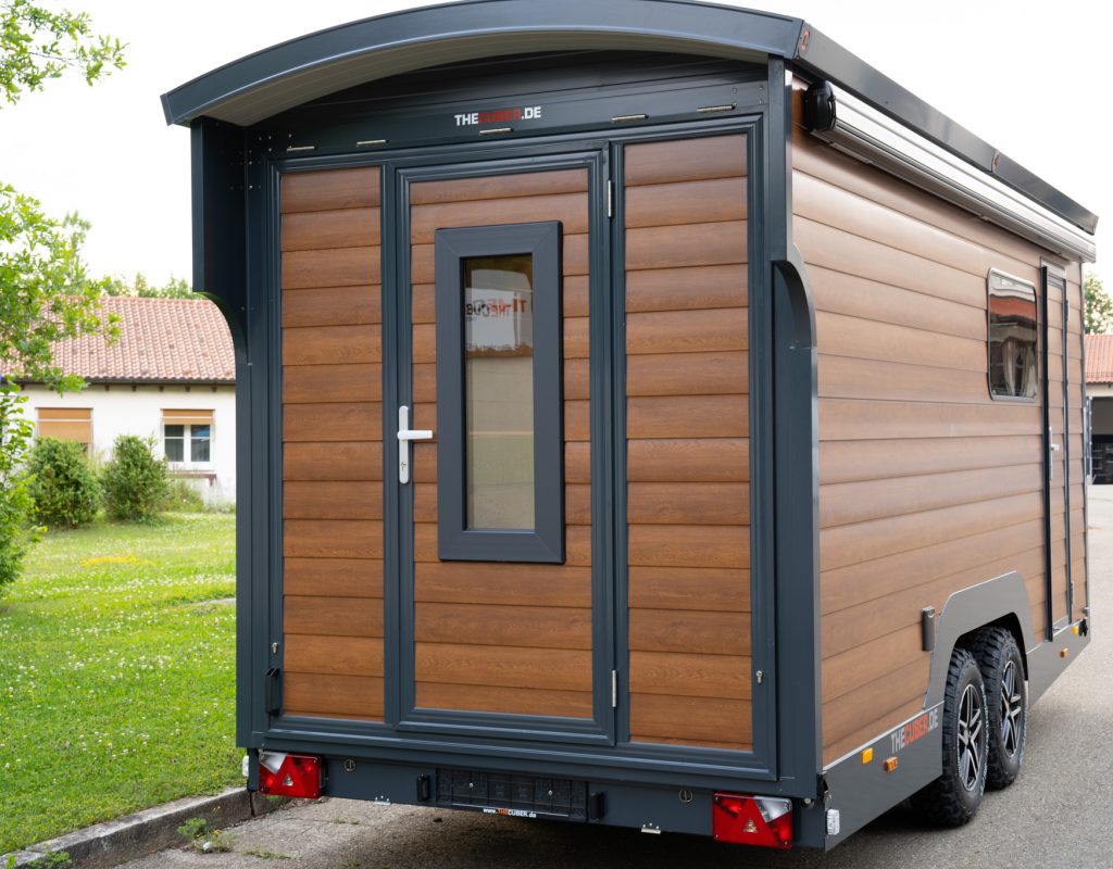 Peterwagen Tandem in Holzoptik hinten