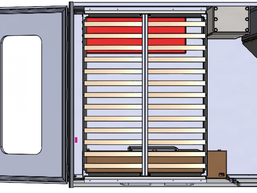 Absetzkabine Grafik von Oben